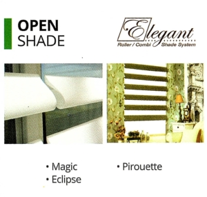Streamline blinds Open Shade
