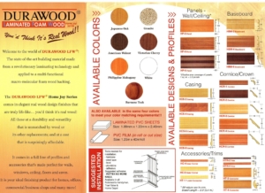 Streamline blinds Durawood Laminated Foam Wood colors and profiles